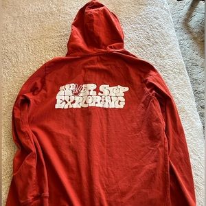 North face hooded long sleeve shirt